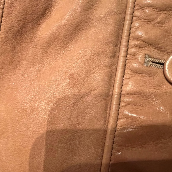 Sold. RARE GAP LEATHER Mod Jacket fully Lined. Gold Women’s Sz XS Buttery Soft. - Picture 9 of 16
